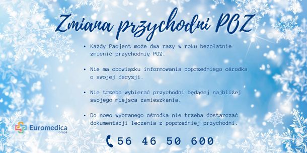 Zmiana przychodni Podstawowej Opieki Zdrowotnej